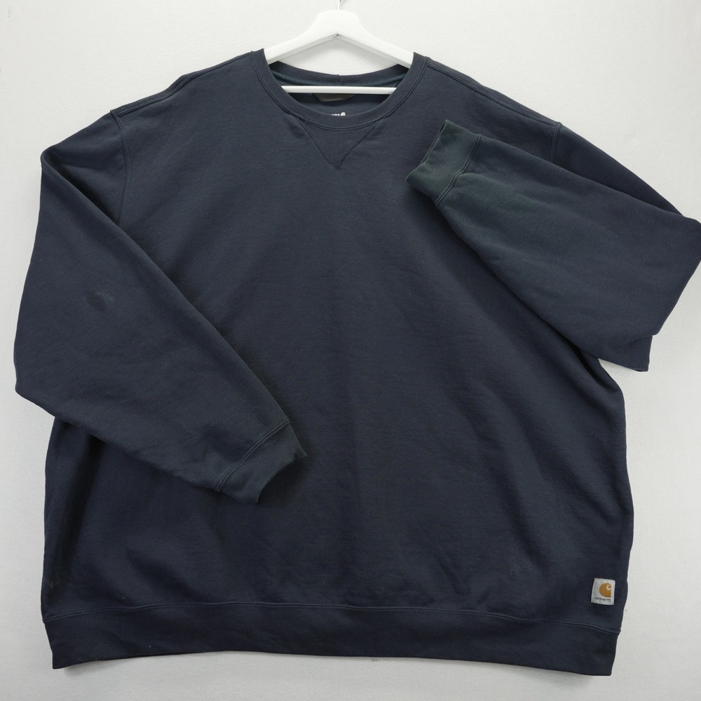 Carhartt‎ Mens 4XL Loose Fit Midweight Crewneck Sweatshirt Navy Blue